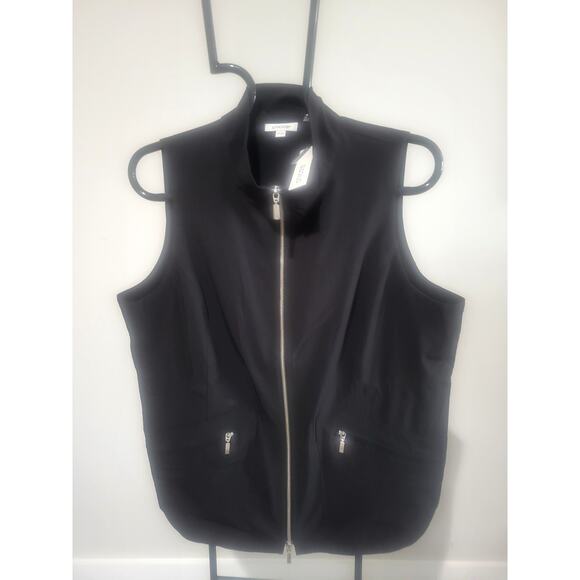 Chico's Zenergy NWT Size 3 Large/XL Black Long Travel Vest MSRP $109 - Picture 5 of 12